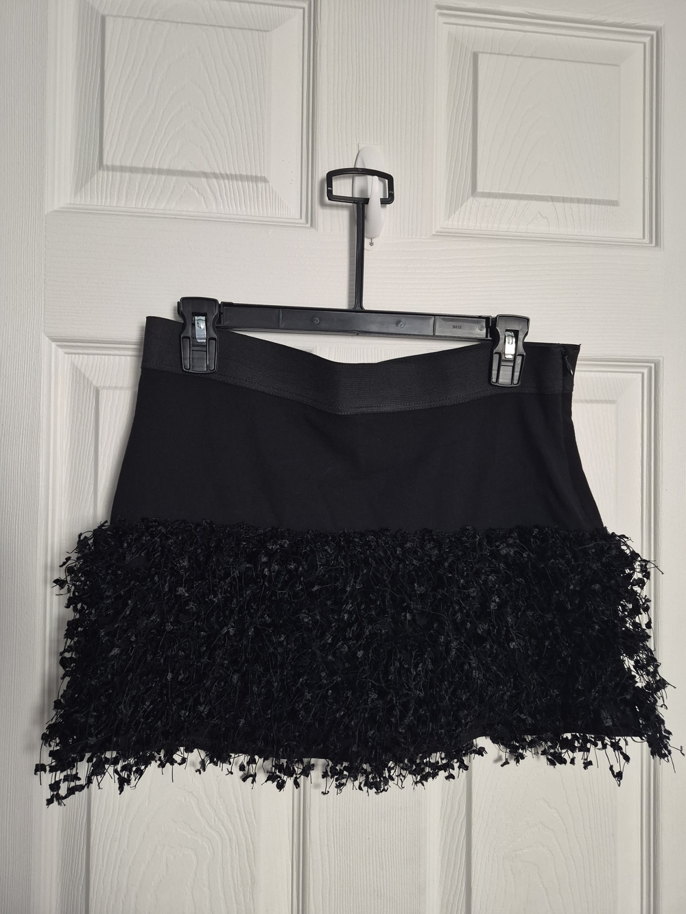 Jessica Simpson Black Fringe-Trim Mini Skirt